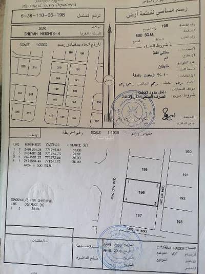 ارض سكنية  للبيع في صور، الشرقية - أرض سكنية للبيع في صور، الشرقية