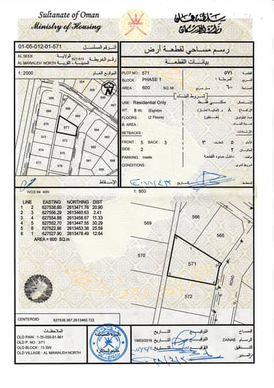 ارض سكنية  للبيع في الموالح، مسقط - أرض سكنية للبيع في الموالح، مسقط