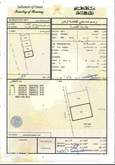 ارض سكنية  للبيع في السيب، مسقط - أرض سكنية للبيع في السيب، مسقط