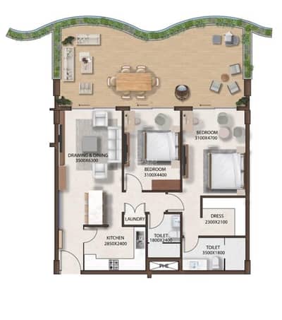 2 Bedroom Flat for Sale in Al Maabilah, Muscat - 2 Bedroom Apartment For Sale in Al Maabilah, Muscat