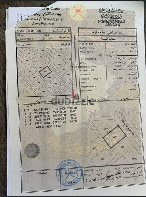 Residential Land For Sale in Nizwa, Al Dakhiliya Residential Land For Sale in Nizwa, Al Dakhiliya
