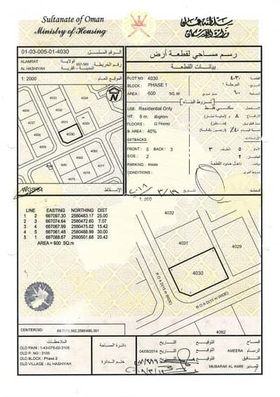 ارض سكنية  للبيع في العامرات، مسقط - قطعة أرض سكنية للبيع في العامرات، مسقط