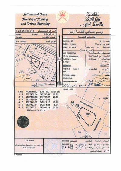 ارض سكنية  للبيع في نزوى، الداخلية - أرض سكنية للبيع في نزوى، الداخلية