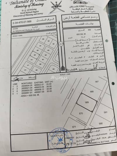 ارض سكنية  للبيع في صحم، الباطنة - أرض سكنية للبيع في صحم، الباطنة
