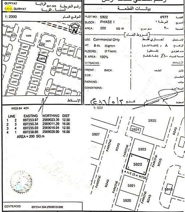 أرض سكنية للبيع في القريات، مسقط أرض سكنية للبيع في القريات، مسقط