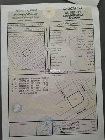 ارض سكنية  للبيع في سمائل، الداخلية - أرض سكنية للبيع في سمائل، الداخلية
