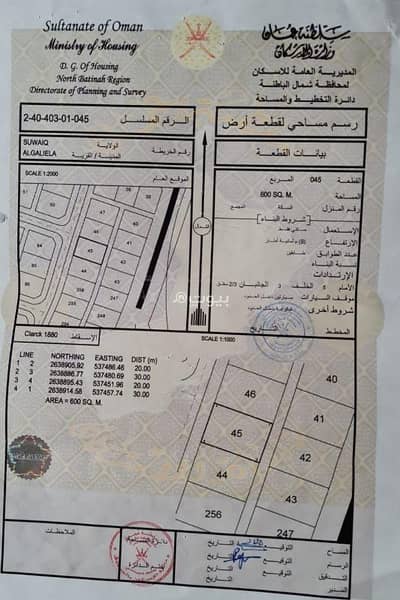 Residential Land for Sale in Suwaiq, Al Batinah - Residential Land For Sale in Suwaiq, Al Batinah