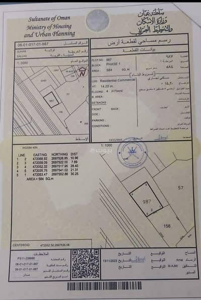 ارض سكنية  للبيع في صحار، الباطنة - أرض سكنية للبيع في صحار، الباطنة