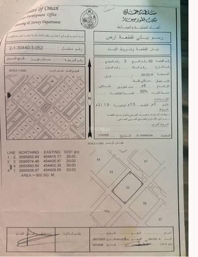ارض سكنية  للبيع في صحار، الباطنة - أرض سكنية للبيع في صحار، الباطنة