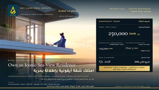 2 Bedroom Apartment for Sale in The Wave (Almouj), Muscat - 2 Bedroom Apartment For Sale in The Wave (Almouj), Muscat