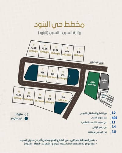 ارض سكنية  للبيع في السيب، مسقط - أرض سكنية للبيع في السيب، مسقط