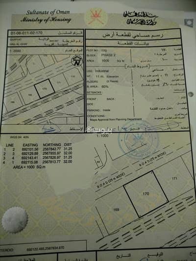 Residential Land for Rent in Qurayyat, Muscat - Residential Land For Rent in Qurayyat, Muscat