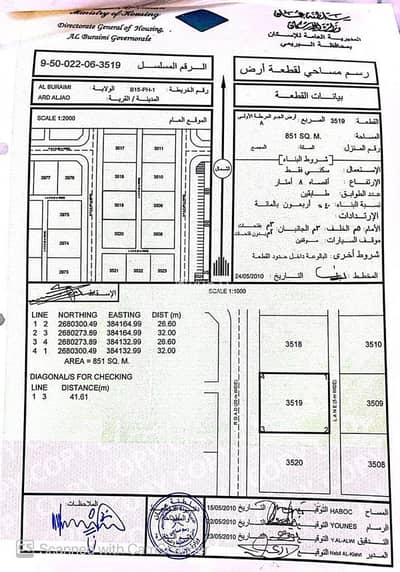 ارض سكنية  للبيع في البريمي، البريمي - أرض سكنية للبيع في البريمي