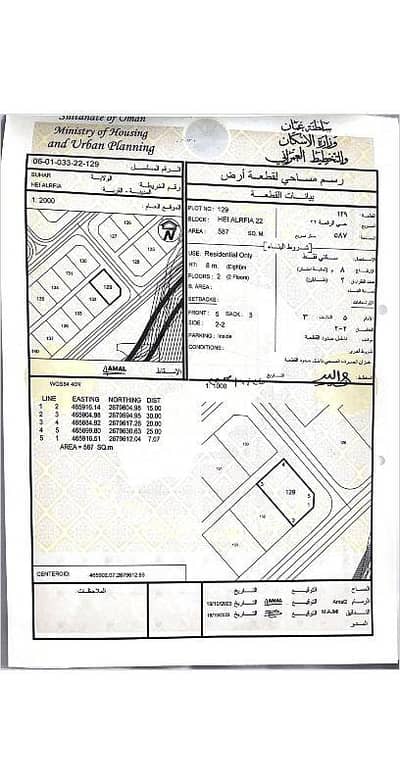 ارض سكنية  للبيع في صحار، الباطنة - أرض سكنية للبيع في صحار، الباطنة