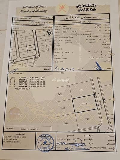 ارض سكنية  للبيع في العامرات، مسقط - أرض سكنية للبيع في الغمارة، مسقط