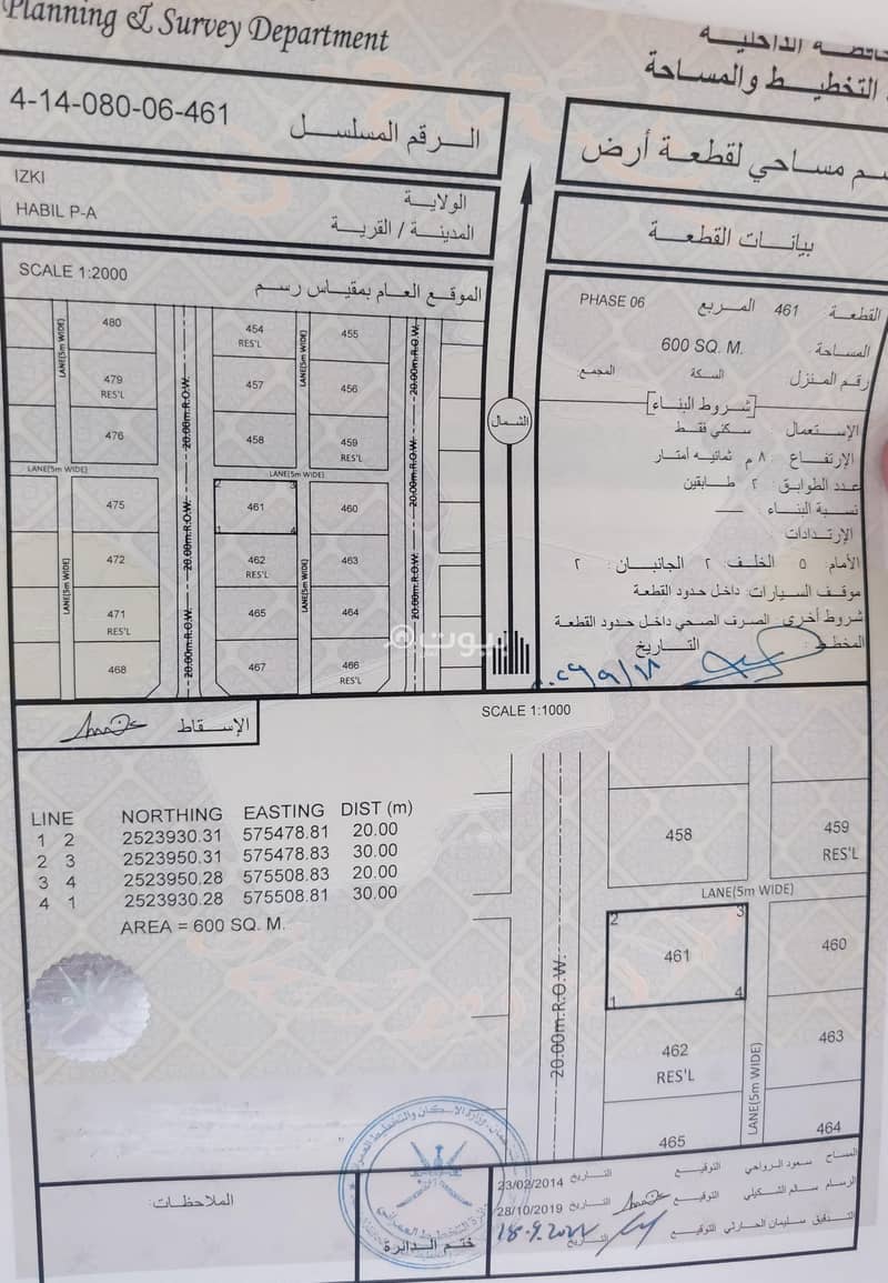 أرض سكنية للبيع في إزكي، الداخلية أرض سكنية للبيع في إزكي، الداخلية