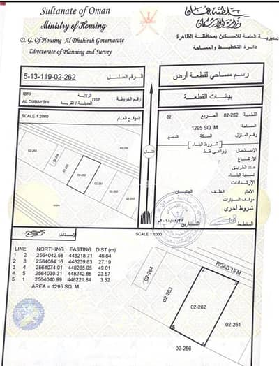 ارض سكنية  للبيع في عبري، الظاهرة - أرض سكنية للبيع في إبراء، الظاهر
