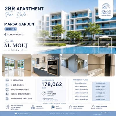 2 Bedroom Apartment for Sale in The Wave (Almouj), Muscat - 2 Bedroom Apartment For Sale in The Wave (Almouj), Muscat