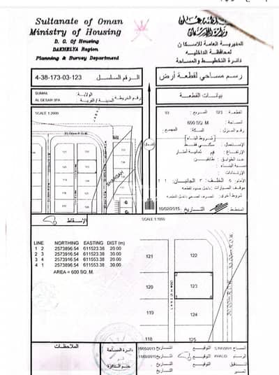ارض سكنية  للبيع في سمائل، الداخلية - أرض سكنية للبيع في سمائل، الداخلية