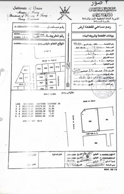 ارض سكنية  للبيع في نزوى، الداخلية - أرض سكنية للبيع في نزوى، الداخلية