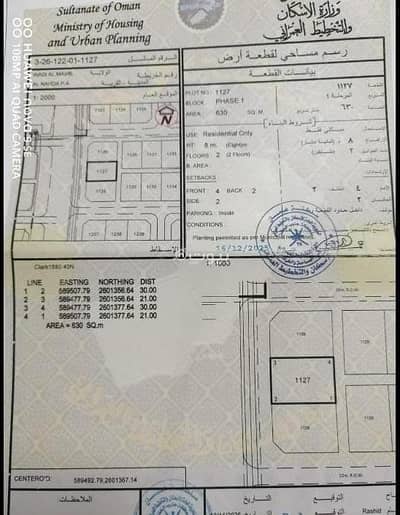 Residential Land for Sale in Wadi Al Ma'awal, Al Batinah - Residential Land For Sale in Wadi Al Ma'awal, Al Batinah