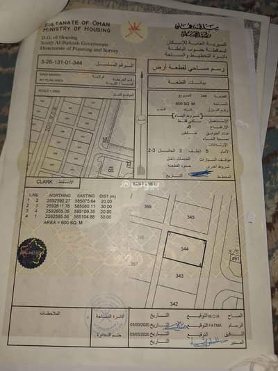 Residential Land for Sale in Wadi Al Ma'awal, Al Batinah - Residential Land For Sale in Wadi Al Ma'awal, Al Batinah