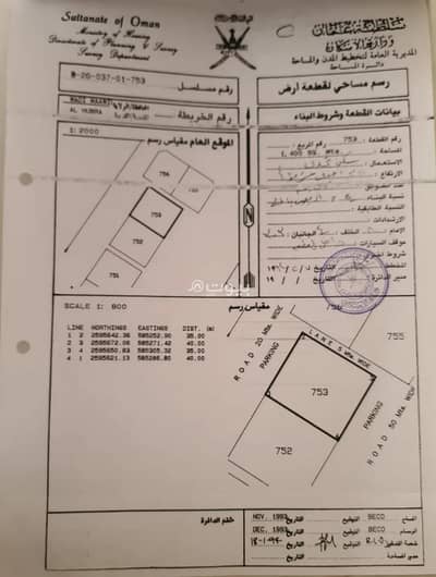 Residential Land for Sale in Wadi Al Ma'awal, Al Batinah - Residential Land For Sale in Wadi Al Ma'awal, Al Batinah