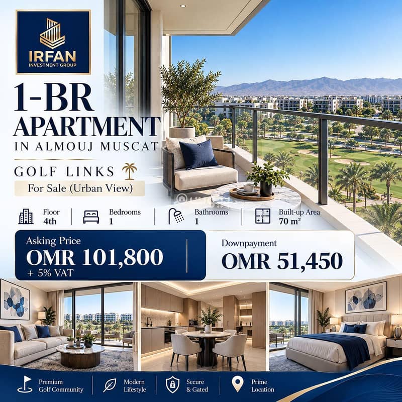 1 Bedroom Apartment For Sale in The Wave (Almouj), Muscat | Bayut.om