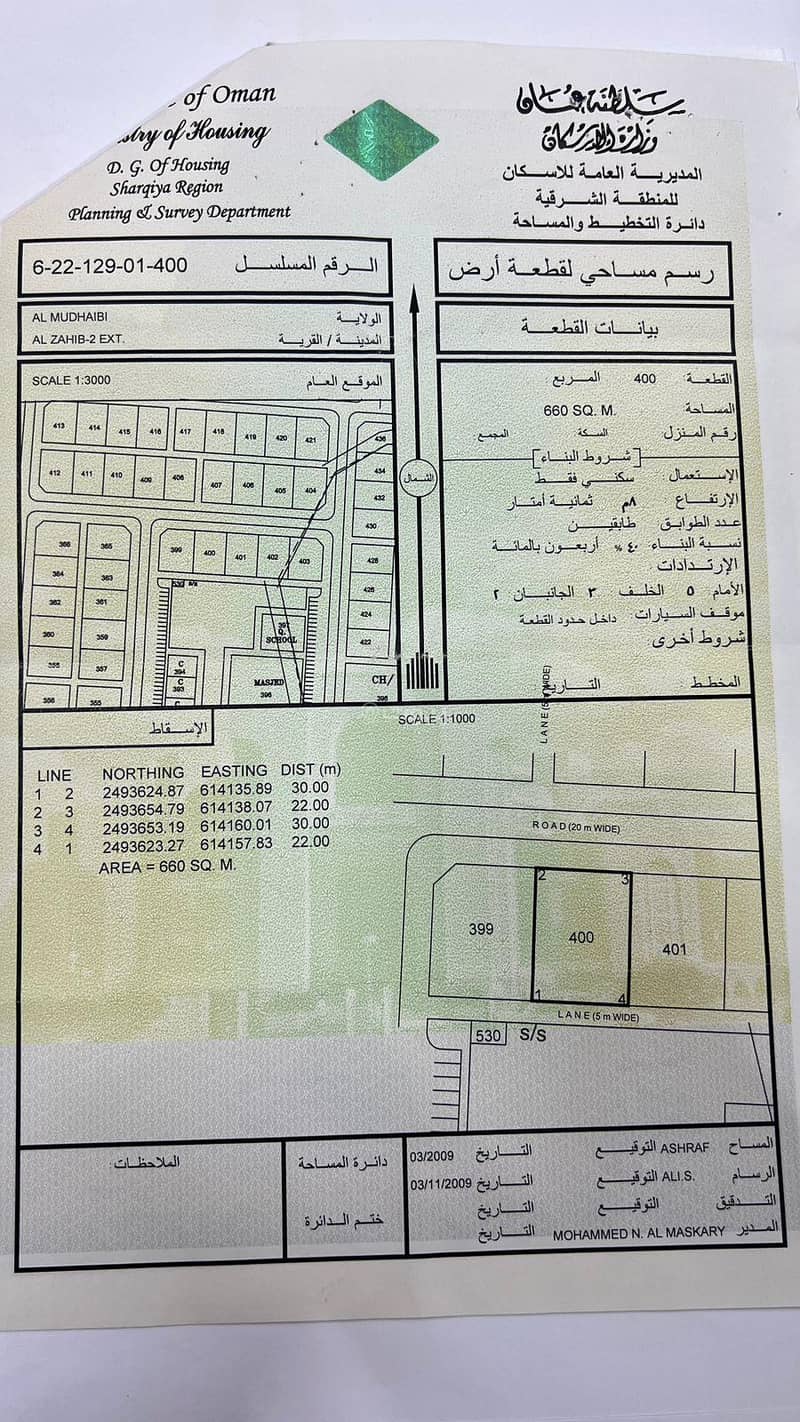 Residential Land For Sale in Al Mudaibi, Al Sharqiya