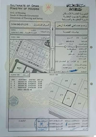 Residential Land for Sale in Barka, Al Batinah - Residential Land For Sale in Barka, Al Batinah