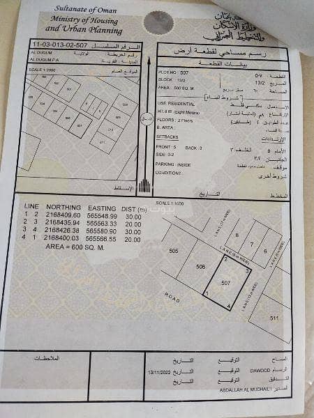 أرض سكنية للبيع في الدقم، الوسطى