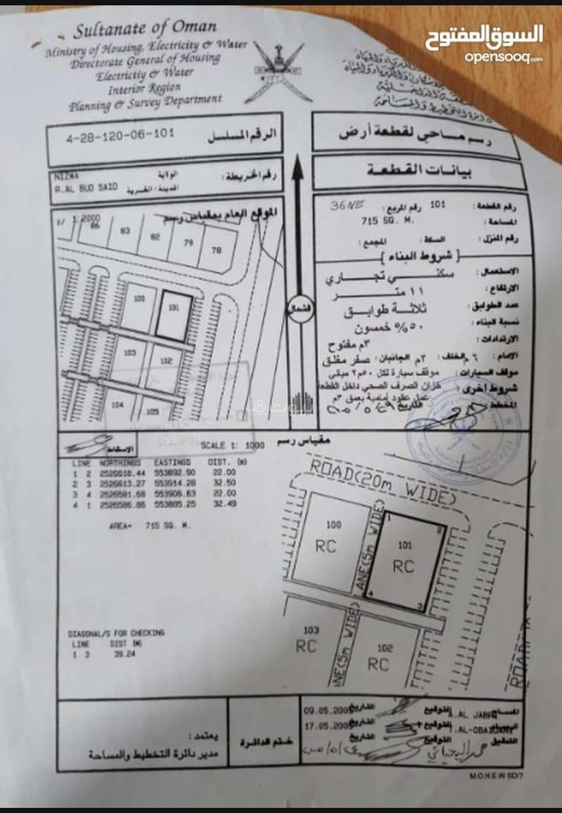 Residential Land For Sale in Nizwa, Al Dakhiliya
