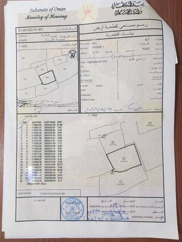 أرض سكنية للبيع في قرية، مسقط أرض سكنية للبيع في قرية، مسقط
