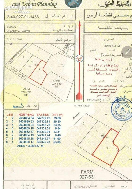 أرض سكنية للبيع في العامرات، مسقط