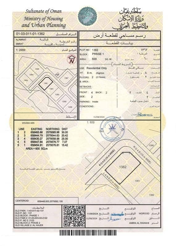 أرض سكنية للبيع في المنطقة العامة، مسقط أرض سكنية للبيع في المنطقة العامة، مسقط