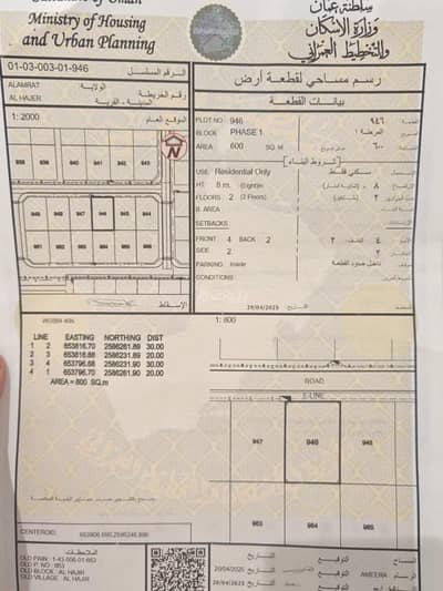ارض سكنية  للبيع في العامرات، مسقط - أرض سكنية للبيع في العامرات، مسقط