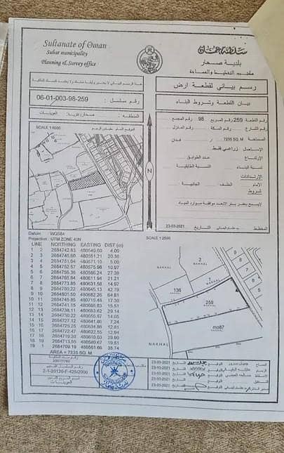 أرض سكنية للبيع في صحار، الباطنة
