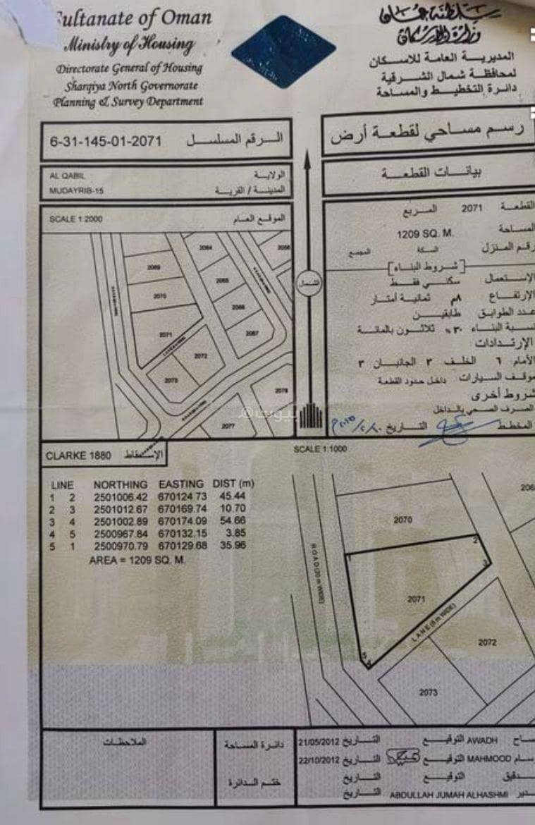 أرض سكنية للبيع في القابل، الشرقية