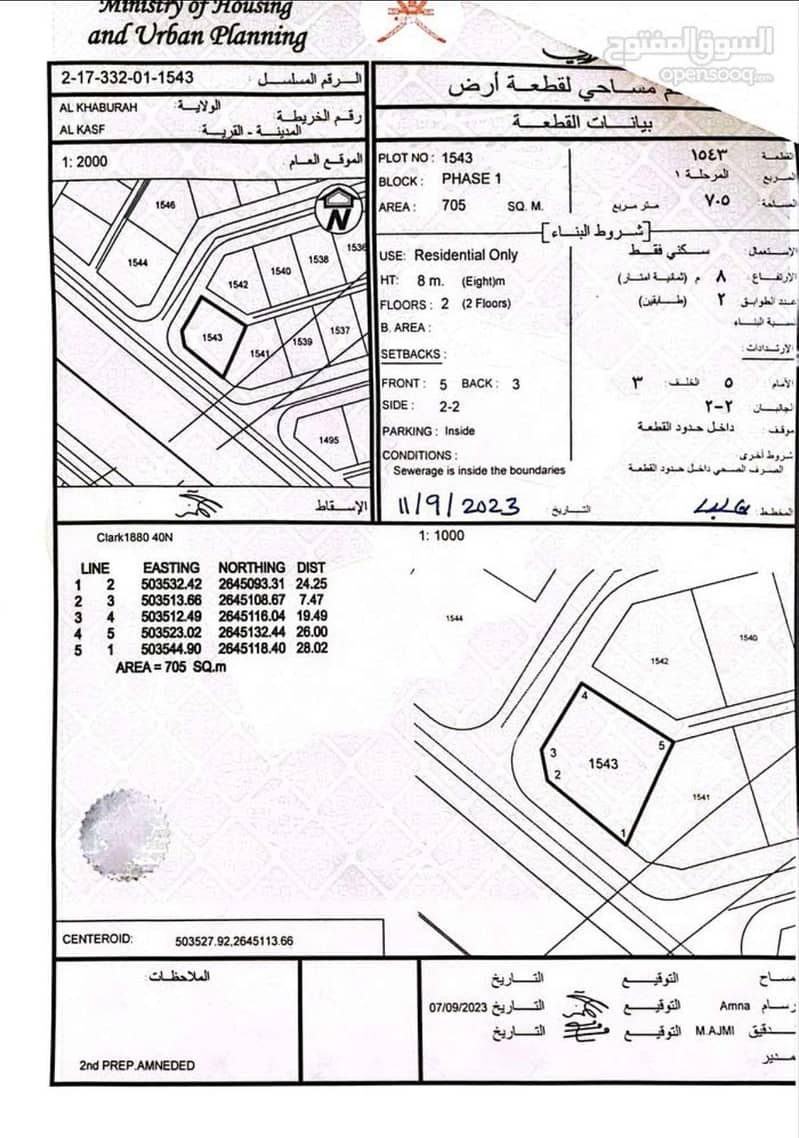 Residential Land For Sale in Saham, Al Batinah
