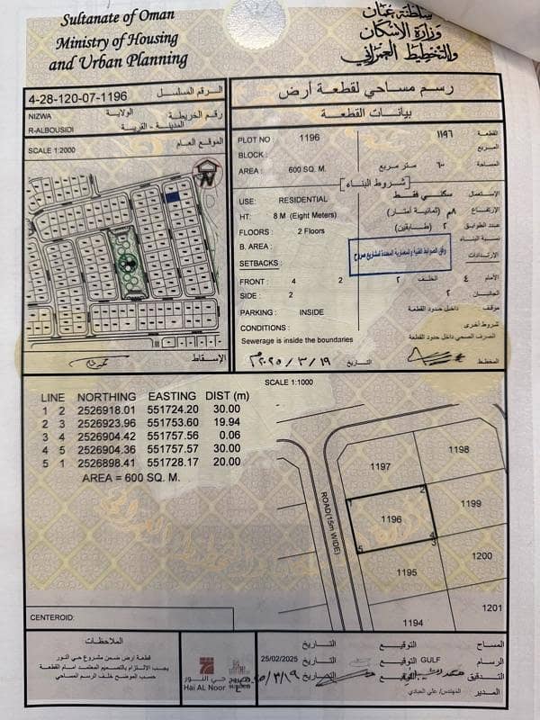 أرض سكنية للبيع في نيزوى، الداخلية