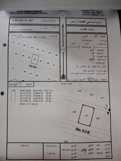 ارض سكنية  للبيع في بركاء، الباطنة - أرض سكنية للبيع في بركة، الباطنة