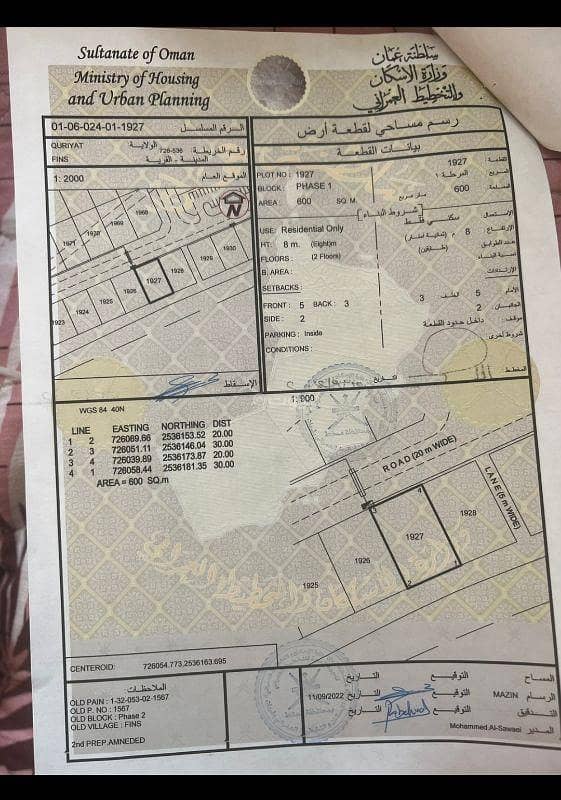 Residential Land for Rent in Qurayyat, Muscat
