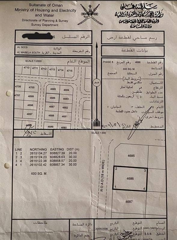 Residential Land For Sale in Al Maabilah, Muscat