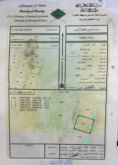 ارض سكنية  للبيع في عبري، الظاهرة - أرض سكنية للبيع في عُبري، الظاهرة
