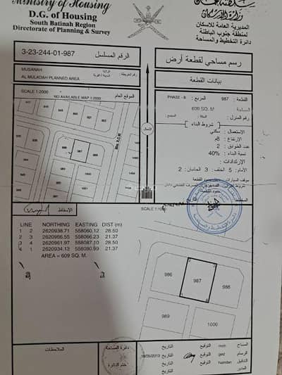 Residential Land for Sale in Al Masn'a, Al Batinah - Residential Land For Sale in Al Masn'a, Al Batinah