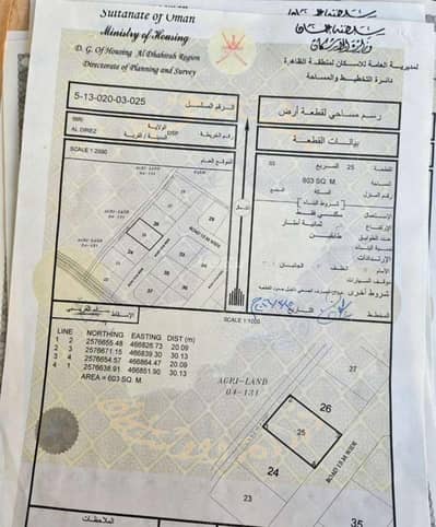 ارض سكنية  للبيع في عبري، الظاهرة - أرض سكنية للبيع في إبراء، الظاهرة