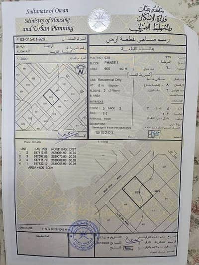 ارض سكنية  للبيع في بهلاء، الداخلية - أرض سكنية للبيع في بهلاء، الداخلية