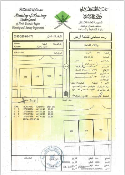 ارض سكنية  للبيع في شناص، الباطنة - أرض سكنية للبيع في شناص، الباطنة