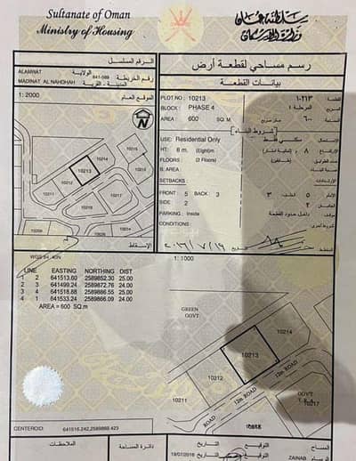 ارض سكنية  للبيع في العامرات، مسقط - أرض سكنية للبيع في العامرات، مسقط