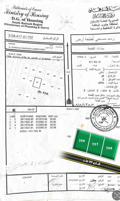 ارض سكنية  للبيع في بركاء، الباطنة - أرض سكنية للبيع في باركا، الباطنة